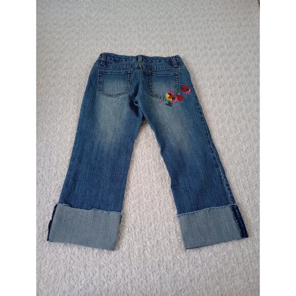 Clash jeans embroided ankle girl Blue jeans  Size 0 - Picture 3 of 10